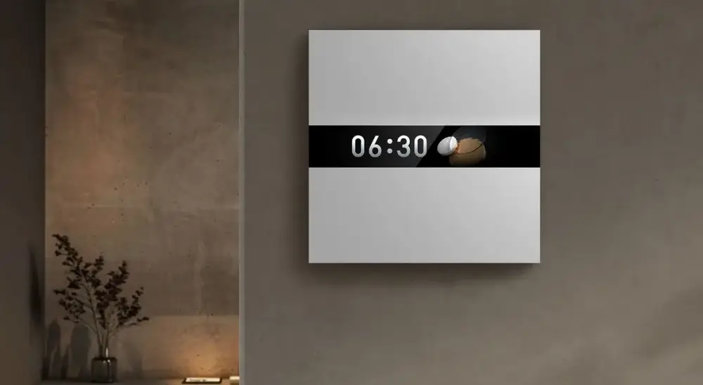 Der Aqara Display-Schalter V1 EU vereint moderne Schalter-Technologie mit einem hochauflösenden Display