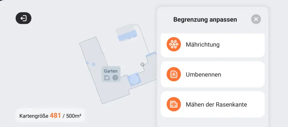 Perfekte Rasenkanten dank Kantenmäh-Funktion