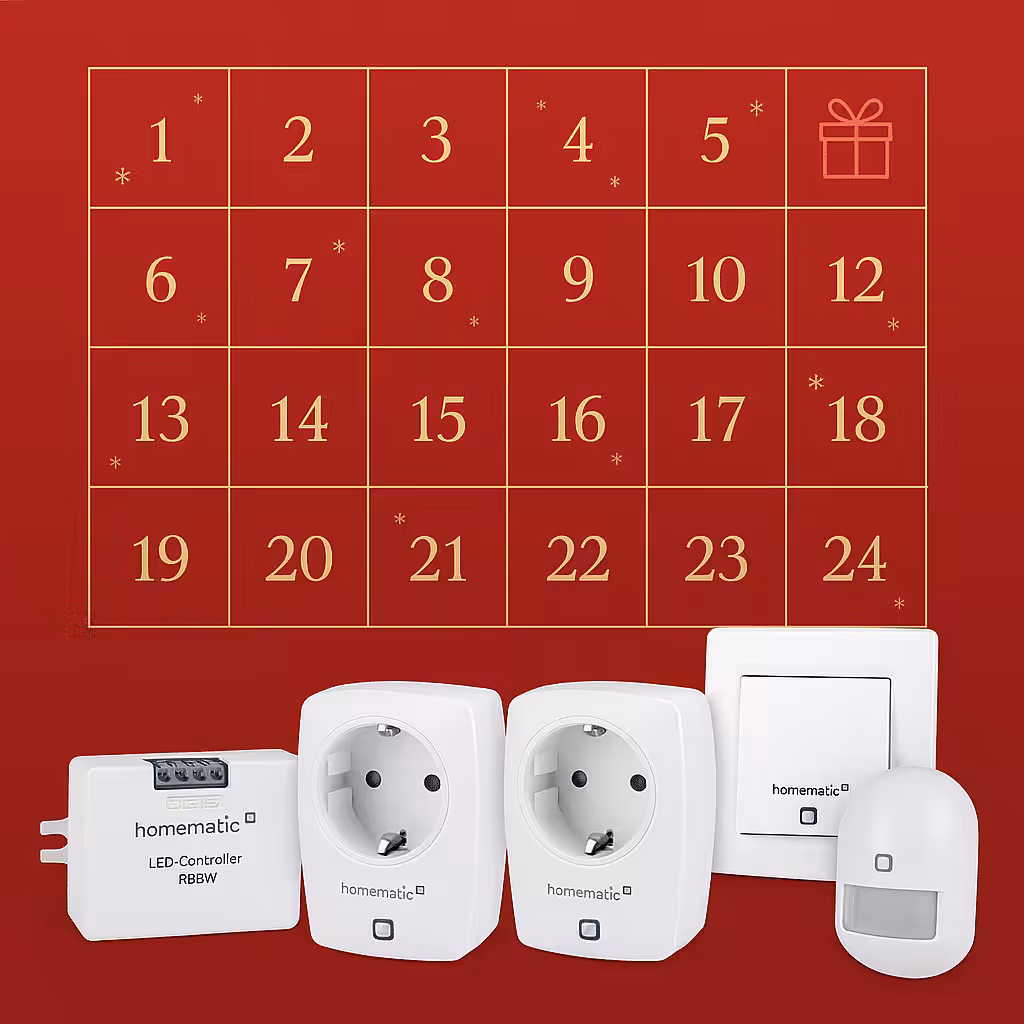 Calendrier de l'Avent Homematic IP : Gagnez un ensemble d'éclairage d'une valeur d'environ 170 € !