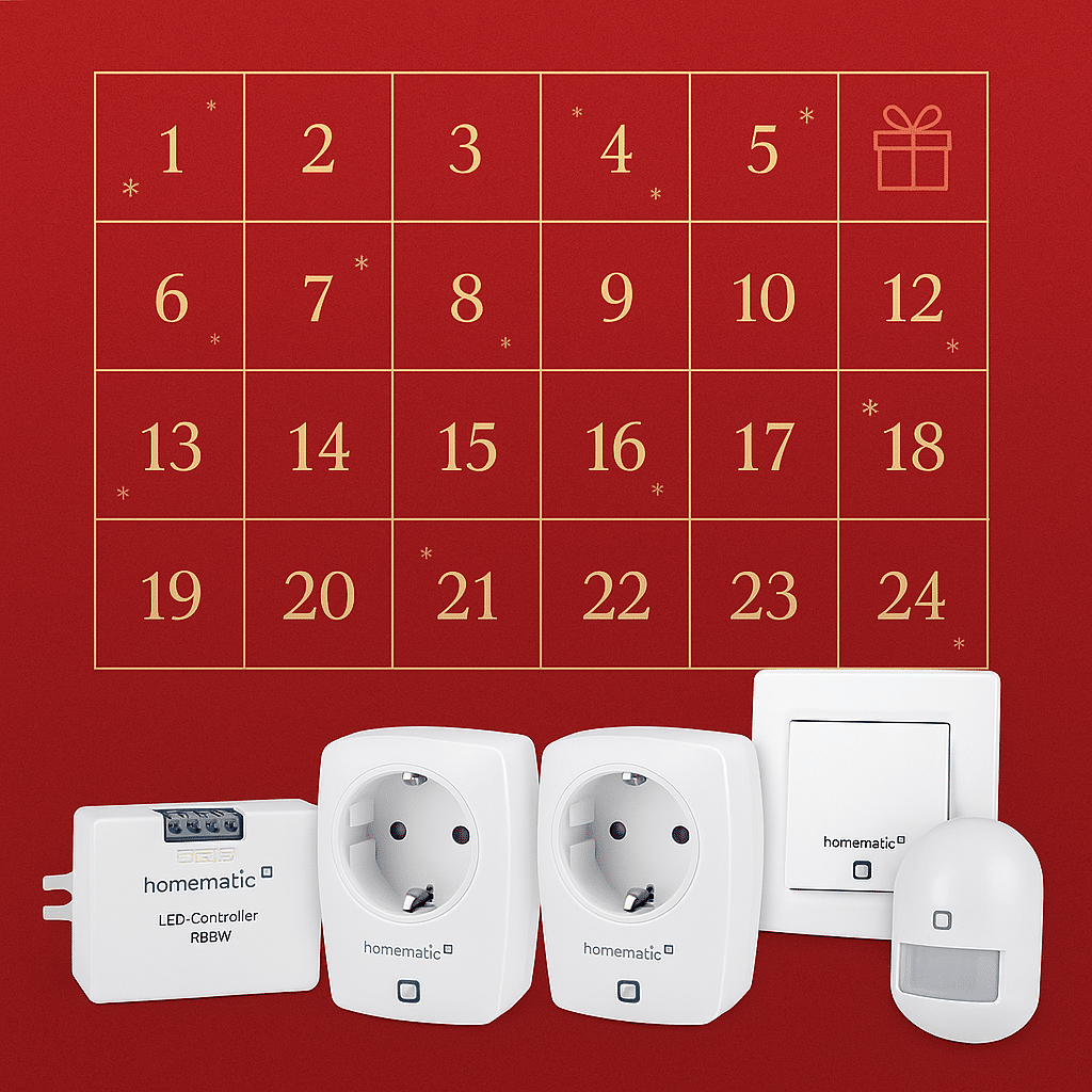 Homematic IP Adventskalender: Beleuchtungsset im Wert von ca. 170 € gewinnen!