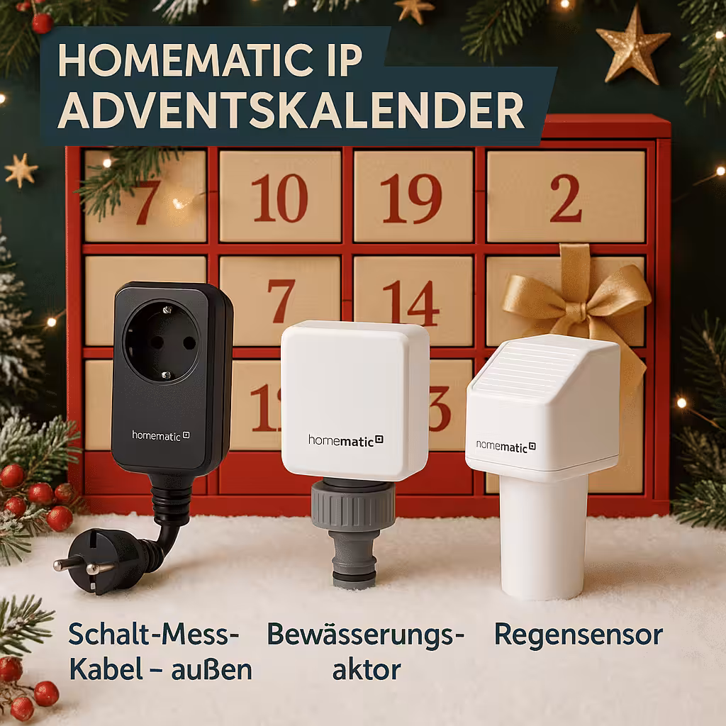 Calendario de Adviento Homematic IP: un set de exterior inteligente con un valor aproximado de 300 €