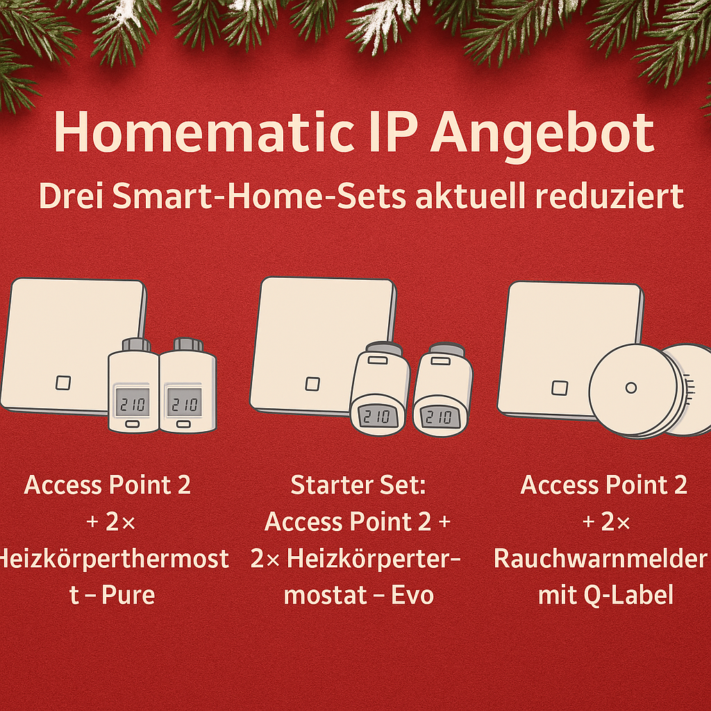 Homematic IP Angebot zeitlich begrenzt: Drei Smart Home Sets aktuell reduziert