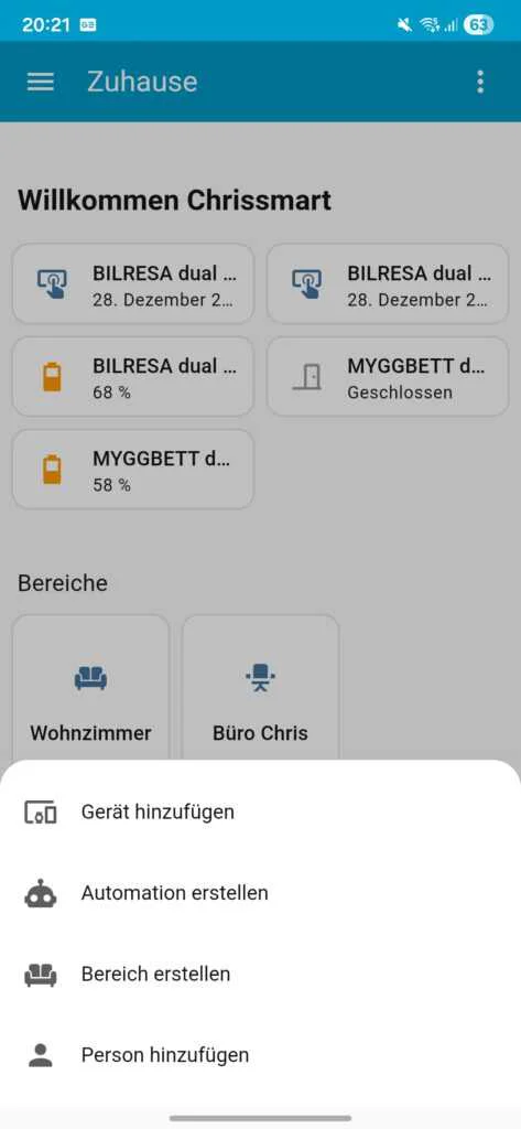 Einrichtung MYGGBETT in Home Assistant 2