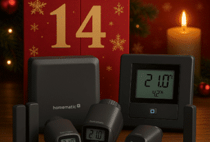 Calendario de Adviento Homematic IP 14.12 Elegante set de climatización en antracita para un control inteligente de la calefacción (valor aprox. 350 €)