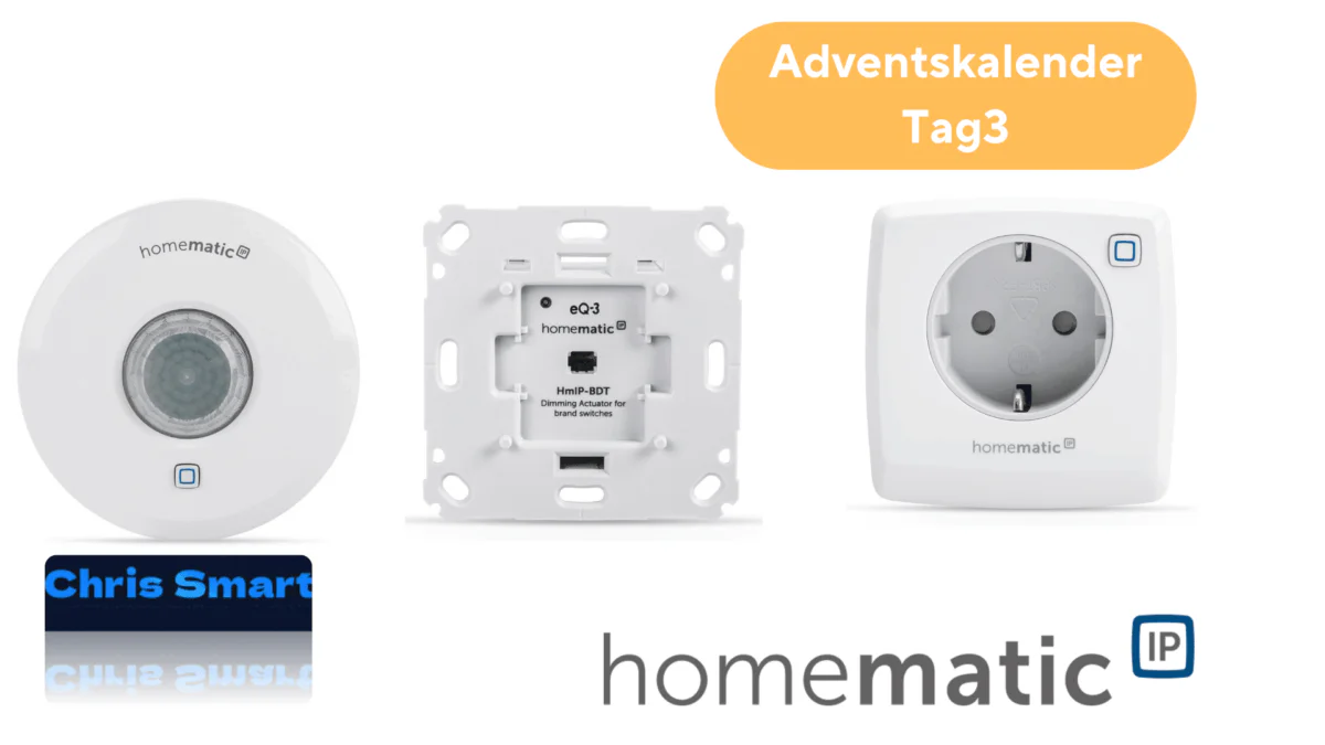 Calendario dell'Avvento Homematic IP: illuminazione intelligente impostata sul terzo giorno