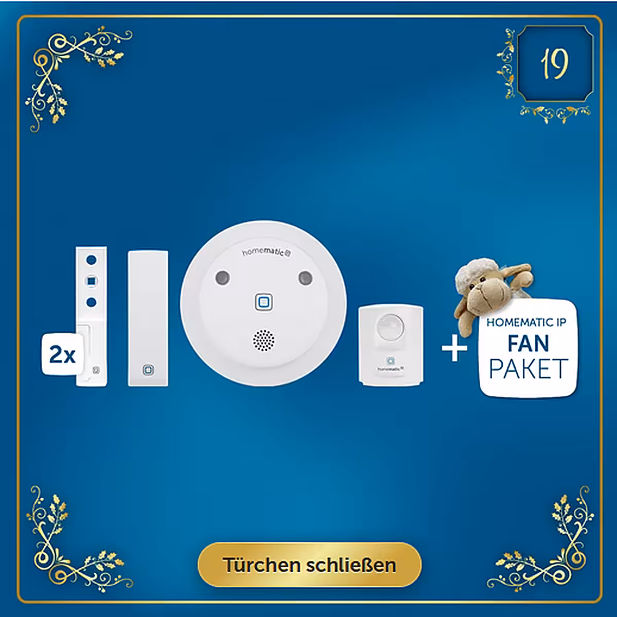Calendrier de l'Avent Homematic IP 19.12 : kit de sécurité intelligent