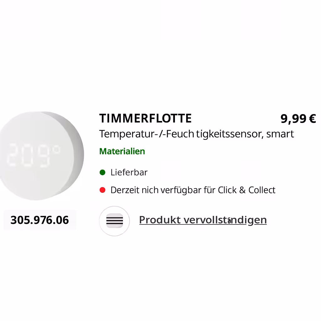 IKEA Timmerflotte Nouveau capteur disponible dès maintenant