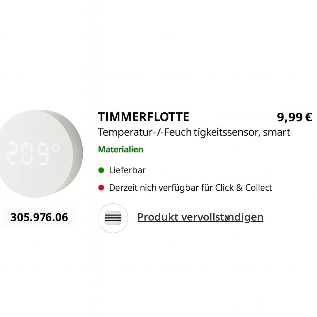 IKEA Timmerflotte Neuer Sensor ab sofort verfügbar
