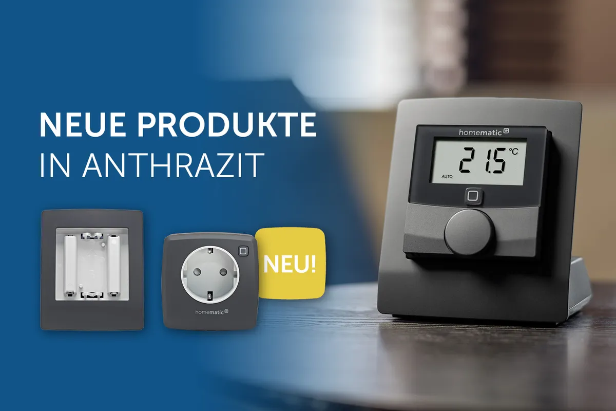 Homematic IP Tischaufsteller jetzt auch im Anthrazit-Design verfügbar