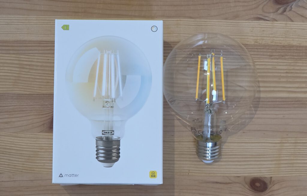 KAJPLATS LED-Leuchtmittel E27 806 lm, smart Weißspektrum/klar/rund, 95 mm