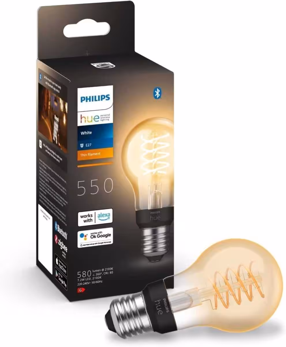 Lampada a filamento Philips Hue White E27 (550 lm)