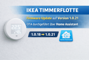 IKEA TIMMERFLOTTE : Mise à jour du firmware 1.0.21 disponible via OTA dans Home Assistant