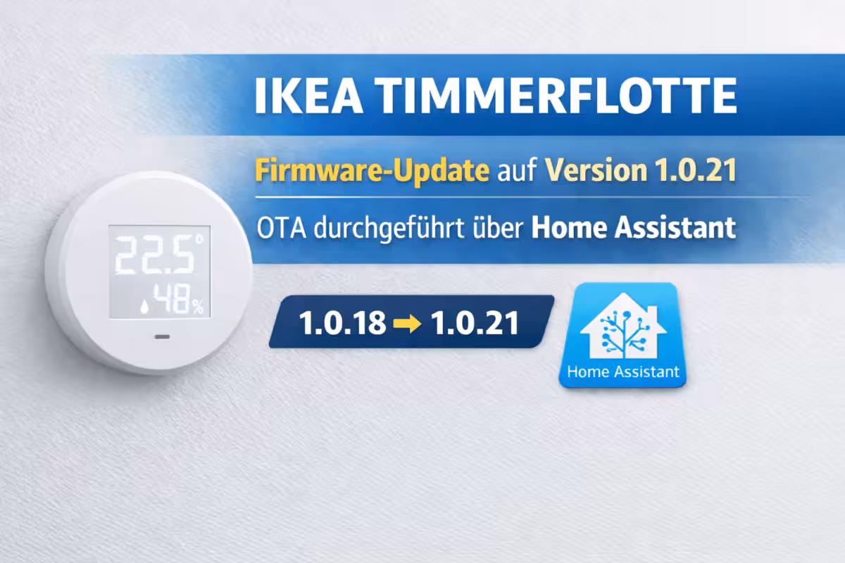 IKEA TIMMERFLOTTE : Mise à jour du firmware 1.0.21 disponible via OTA dans Home Assistant