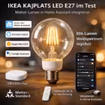 IKEA KAJPLATS LED E27 im Test – Matter-Lampe in Home Assistant integrieren
