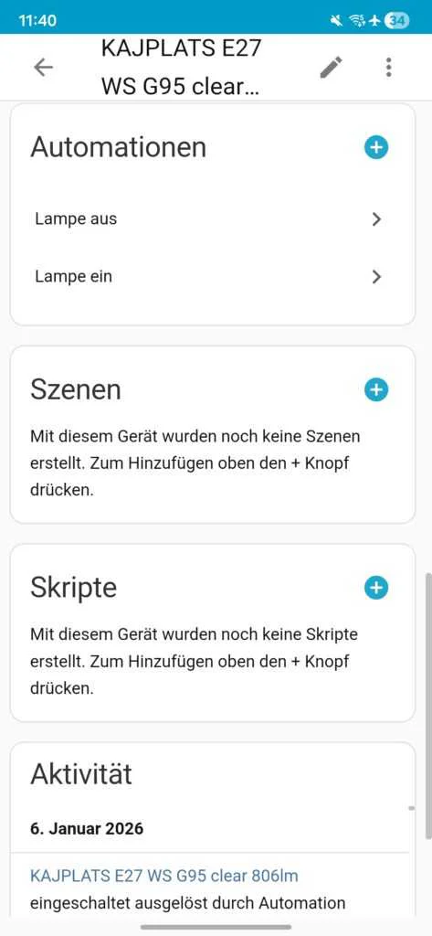 KAJPLATS LED-Leuchtmittel E27 in Home Assistant 4