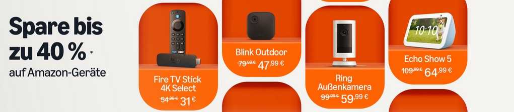 Spare bis zu 40% am Amazon Geräte