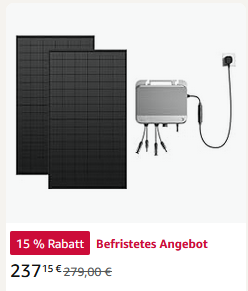 Zendure 800W Balkonkraftwerk - Balkonkraftwerk 800W komplett Steckdose