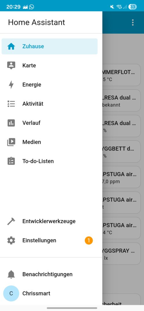 Notification of the new firmware version in the dashboard