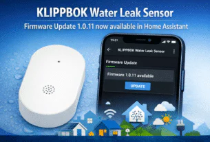 L'aggiornamento firmware 1.0.11 del sensore di perdite d'acqua IKEA KLIPBPOK è ora disponibile in Home Assistant.