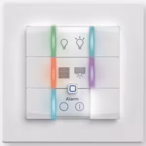 Wandtaster – 6‑fach, 230 V LED bunt