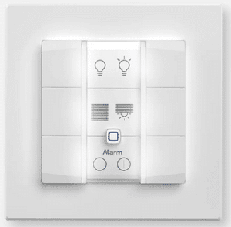 Wandtaster – 6‑fach, 230 V LED weiß