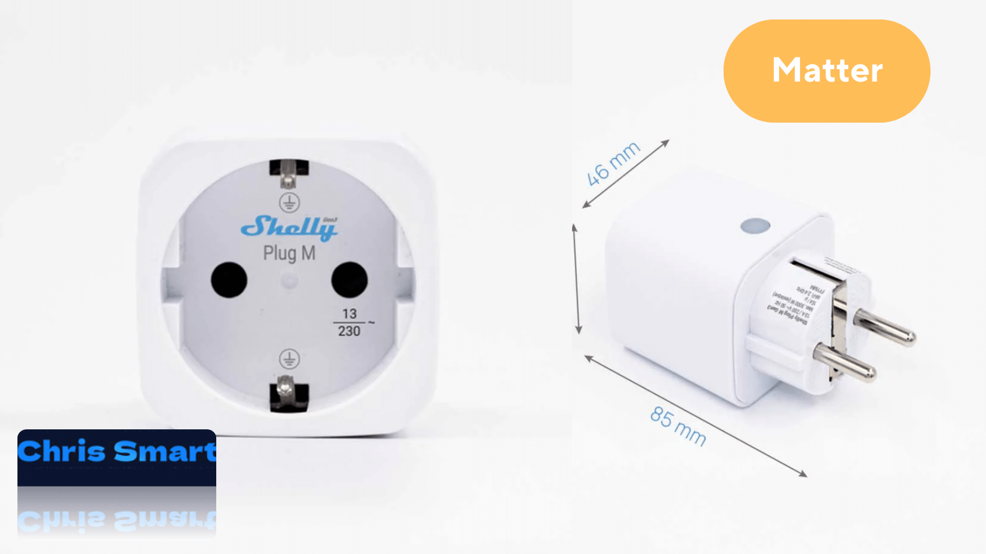 Shelly Plug M Gen3 Smarte Steckdose mit Matter und Leistungsmessung