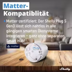 Shelly Plug S Gen3 in Weiß