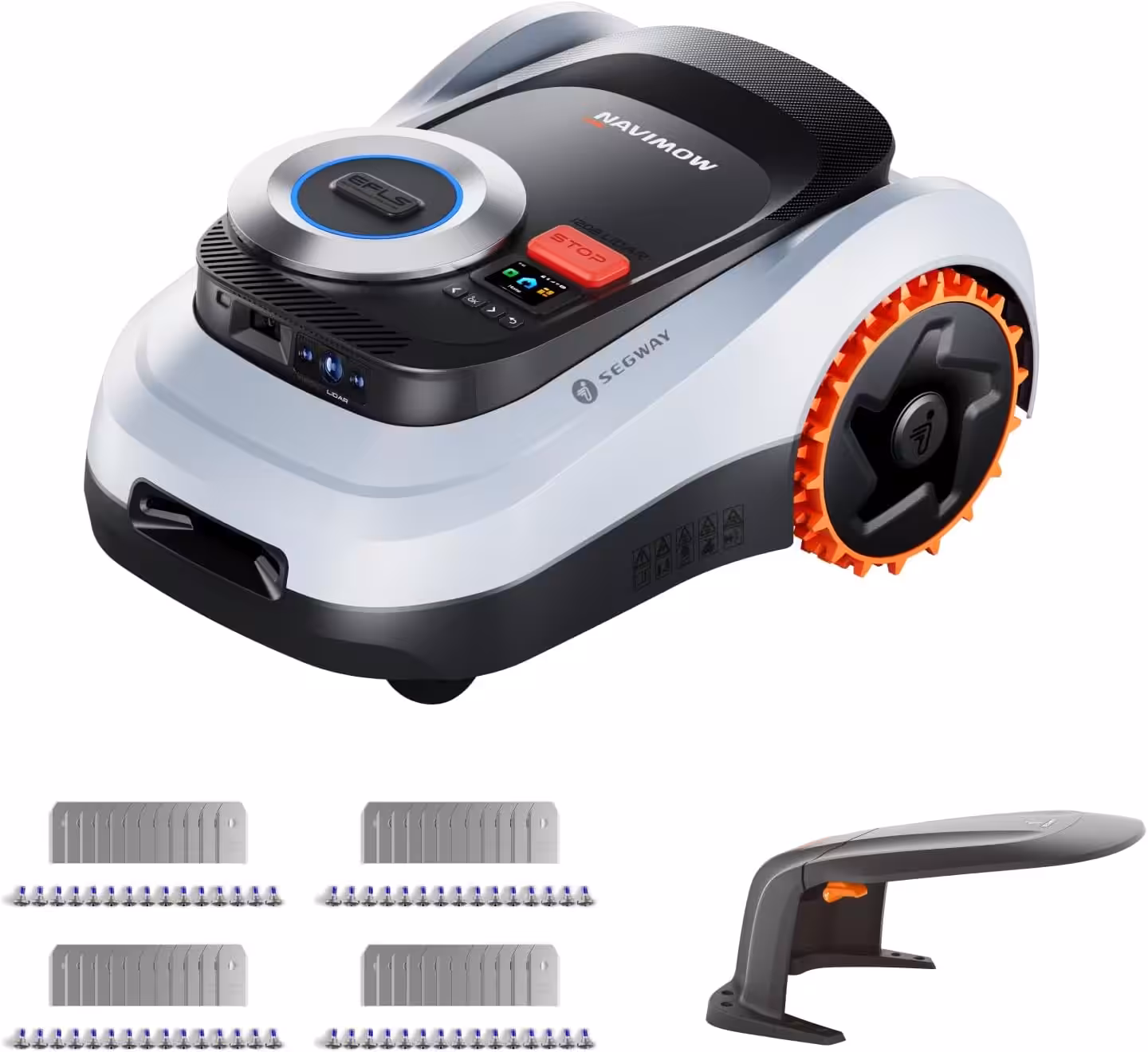 Segway Navimow i208 Robot tagliaerba LiDAR senza filo perimetrale per aree di 800 m² con garage M + 4 set di lame