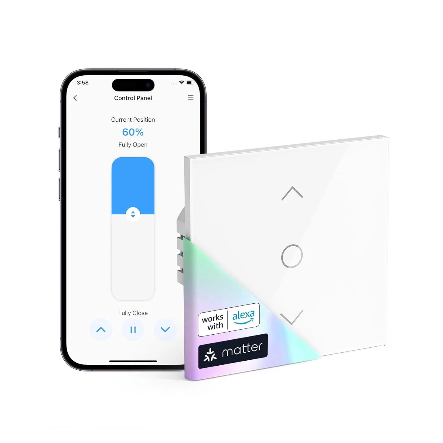 meross Matter Smart roller shutter switch 80x80mm