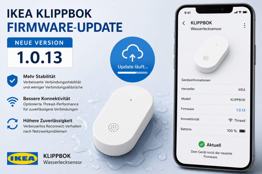 IKEA KLIPPBOK Firmware-Update 1.0.13 soll Verbindungsprobleme verbessern