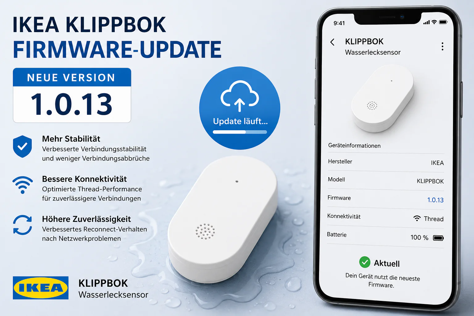 IKEA KLIPPBOK Firmware-Update 1.0.13 soll Verbindungsprobleme verbessern