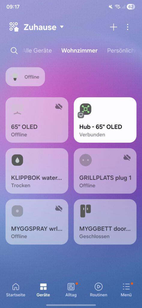 IKEA KLIPPBOK Wasserlecksensor Firmware-Update 1.0.13 in SmartThings