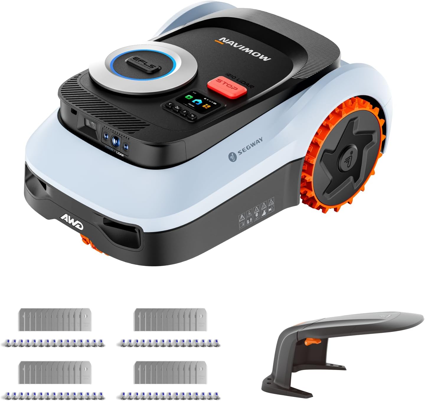 Segway Navimow i210 LiDAR Pro Mähroboter+Garage M+Klingensätze(48 Stück) für 1000 m²