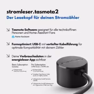 Stromleser WIFI Smart Meter IR Lesekopf - Stromzähler auslesen WLAN, Mit Tasmota