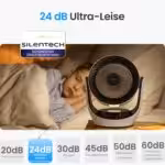 Flüsterleiser Betrieb SwitchBot USB Tischventilators