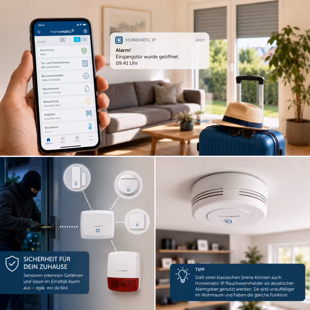 Mit Homematic IP entspannt in den Urlaub: So schützt das Smart Home dein Zuhause