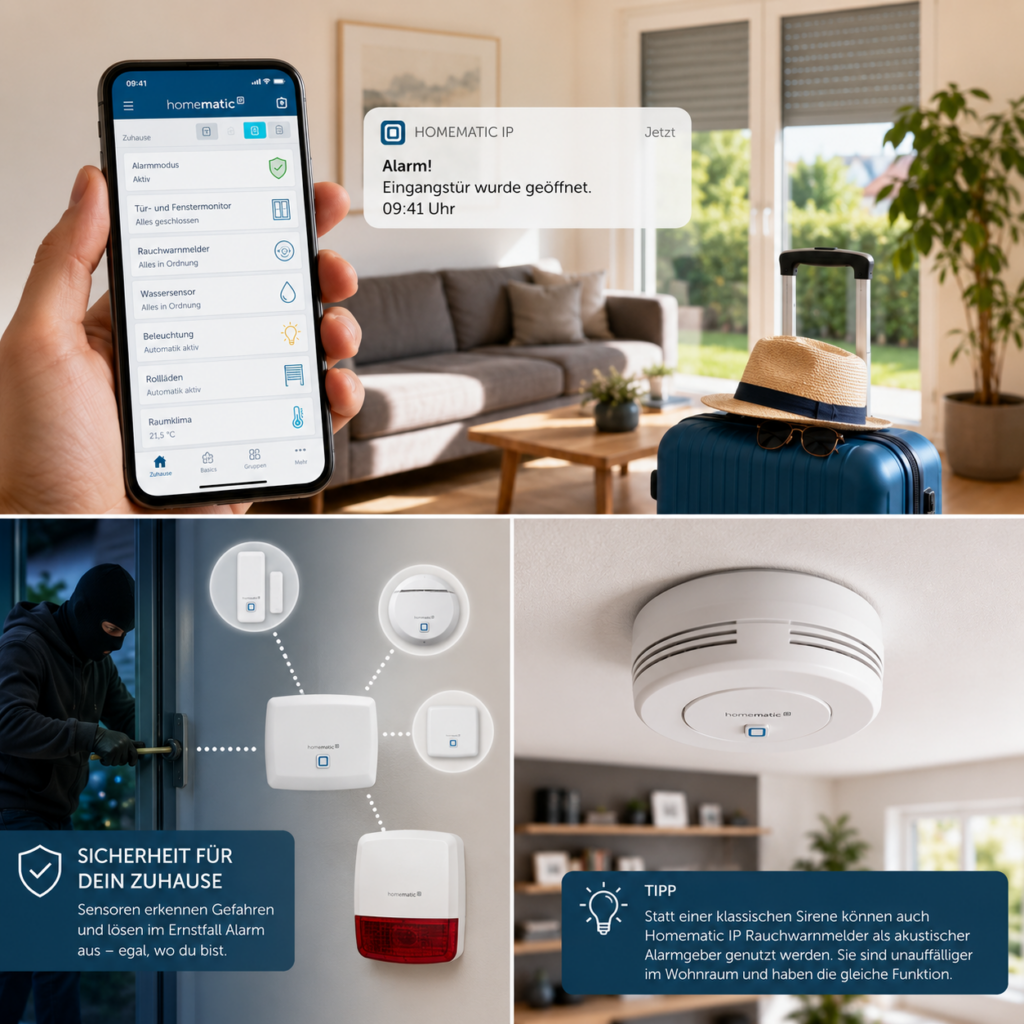 Mit Homematic IP entspannt in den Urlaub: So schützt das Smart Home dein Zuhause