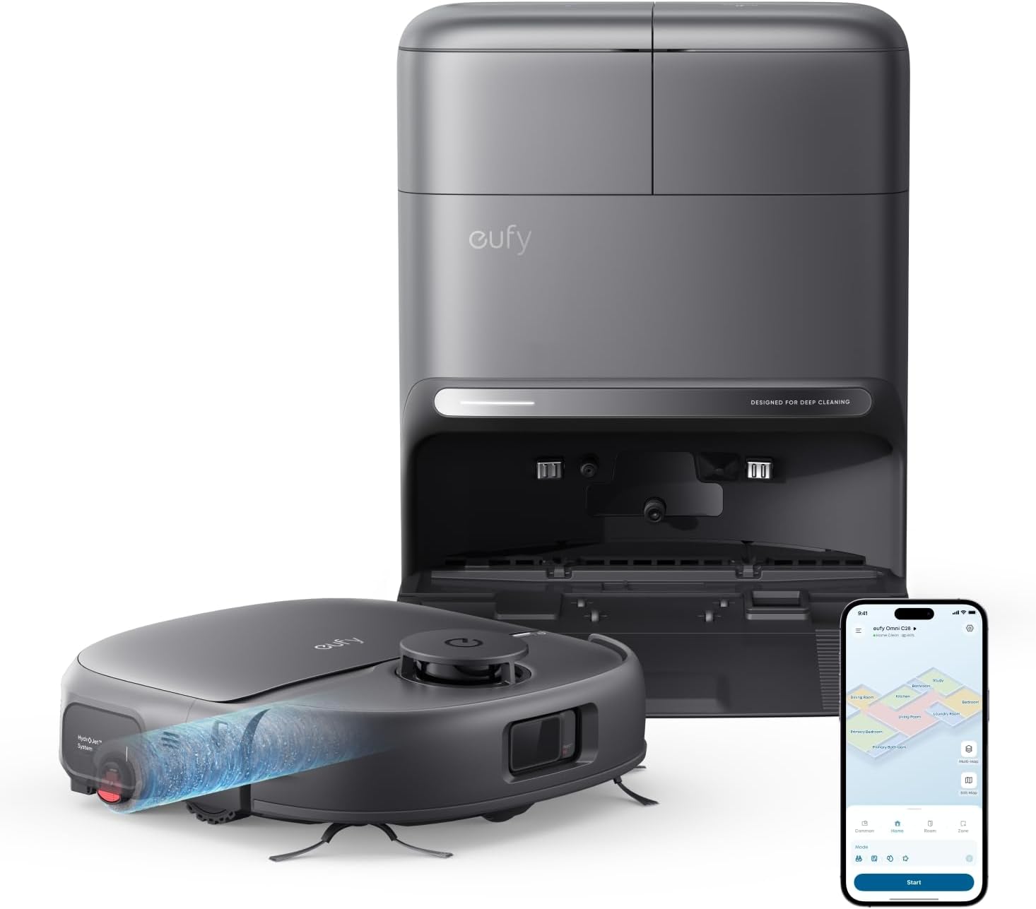eufy HydroJet C28 Set Saugroboter mit Wischfunktion
