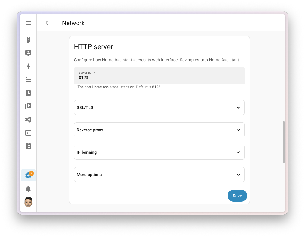 Home Assistant 2026.8 web-server-settings