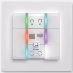 Commande murale – 6 boutons, 230 V, LED multicolores