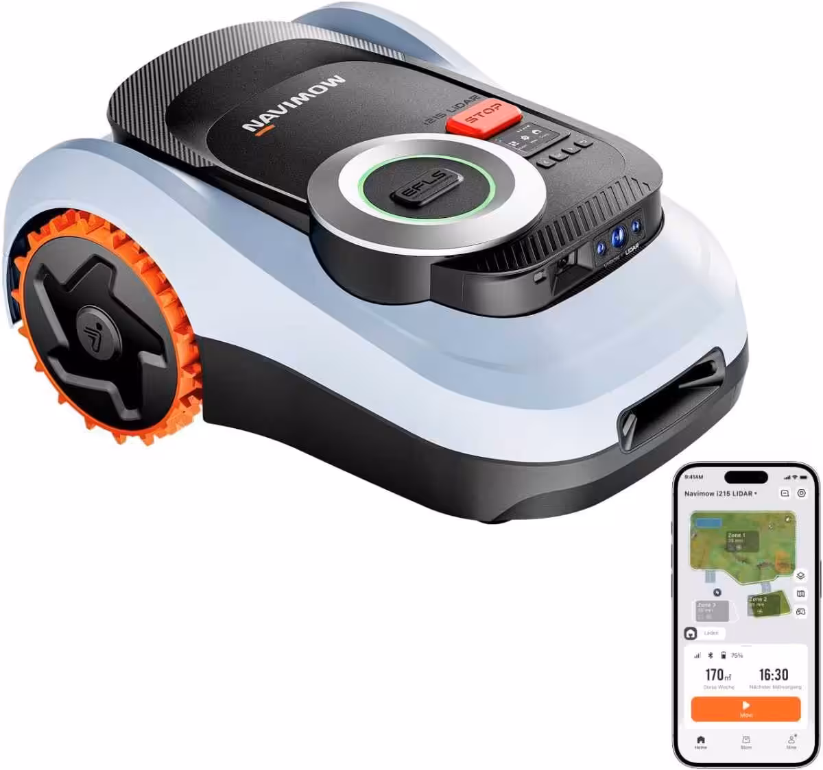 Robots cortacésped Navimow i215 y i220 LiDAR